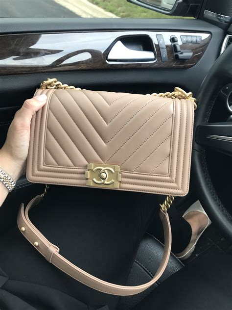 chanel boy bag in chevron medium|More.